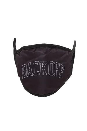 Back Off PLS Face Mask - Black/White