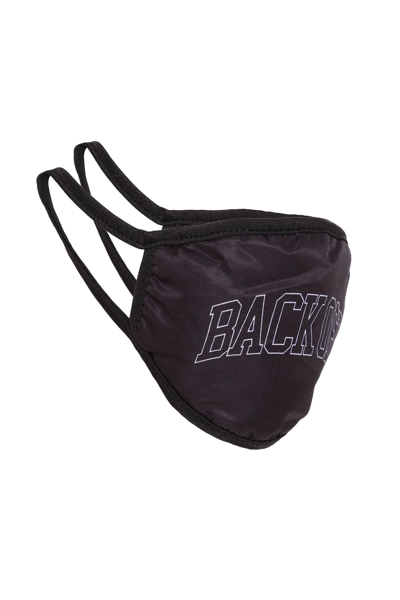 Back Off PLS Face Mask - Black/White