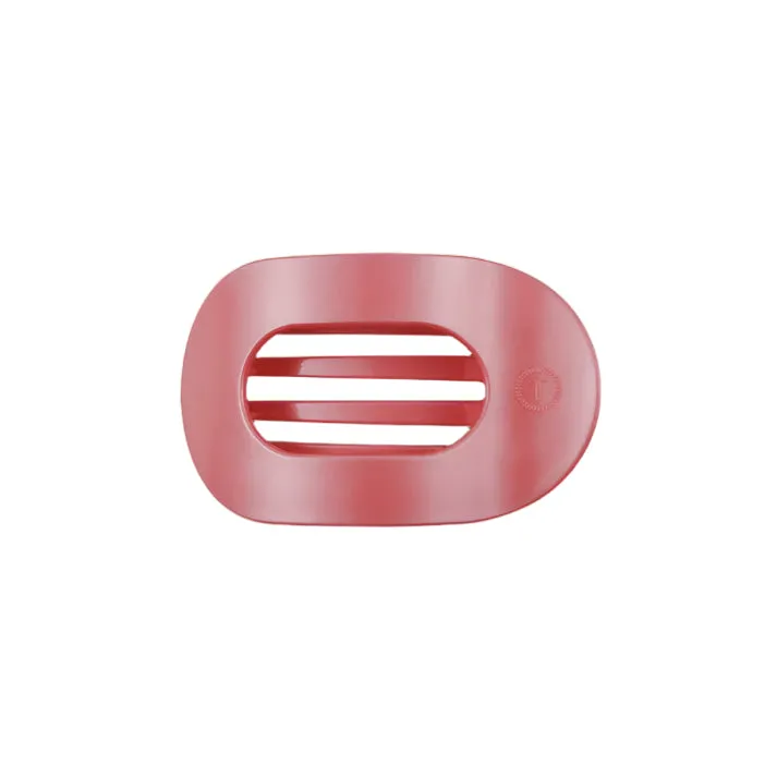 Calming Coral Small Flat Round Hair Clip
