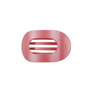 Calming Coral Small Flat Round Hair Clip