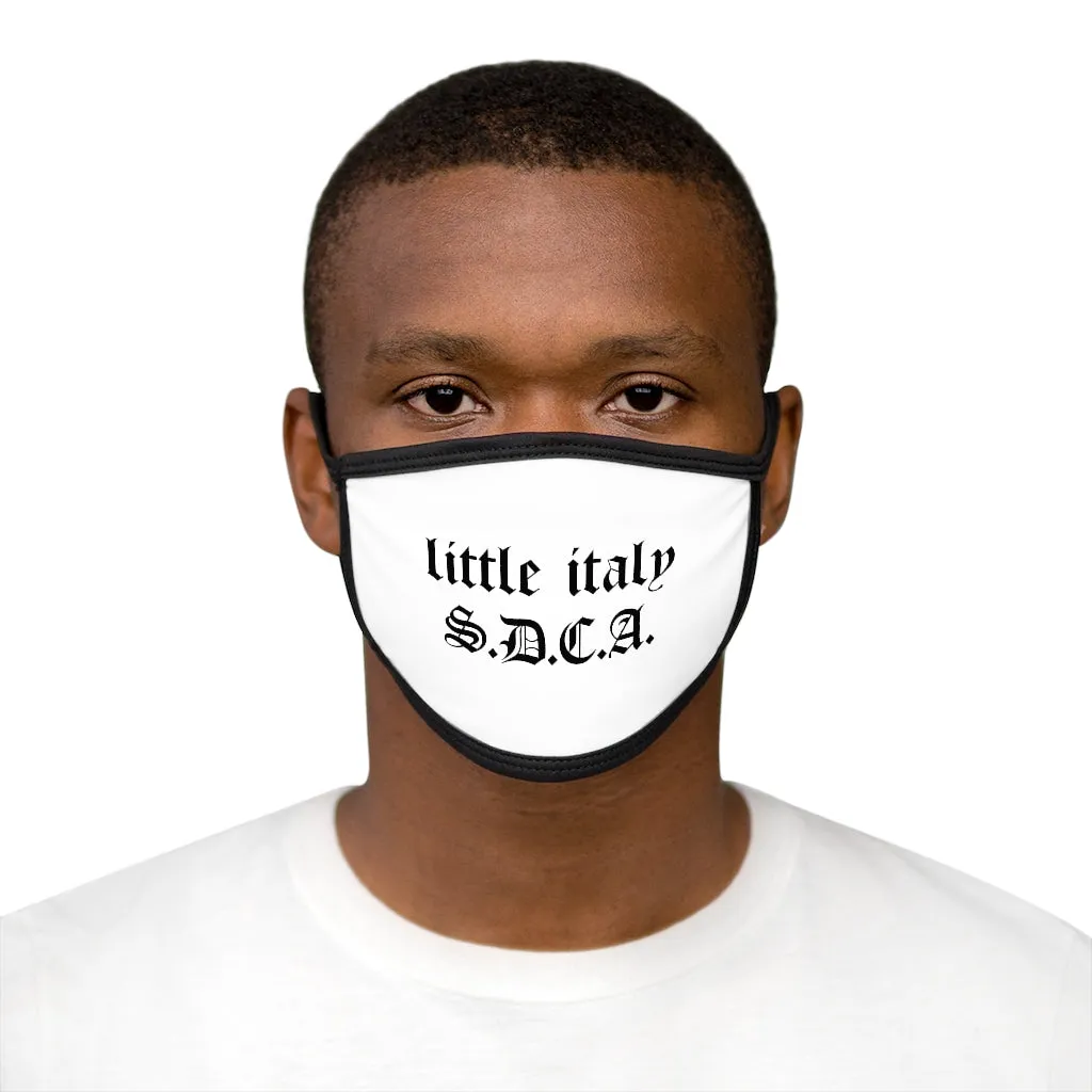 Little Italy S.D.C.A Gothic Logo Mixed-Fabric Face Mask