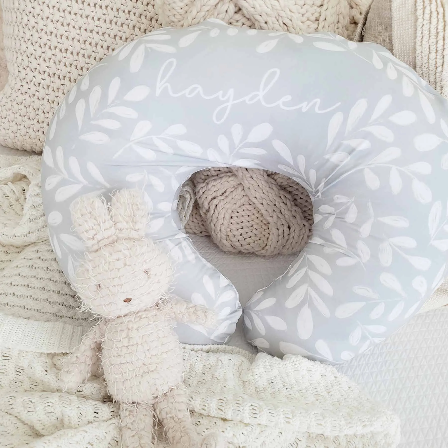 Personalized Nursing Pillow Covers | Calming Leaves