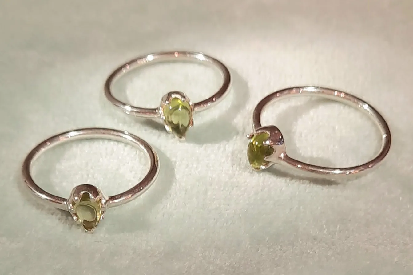 Sterling Silver Ring with Peridot