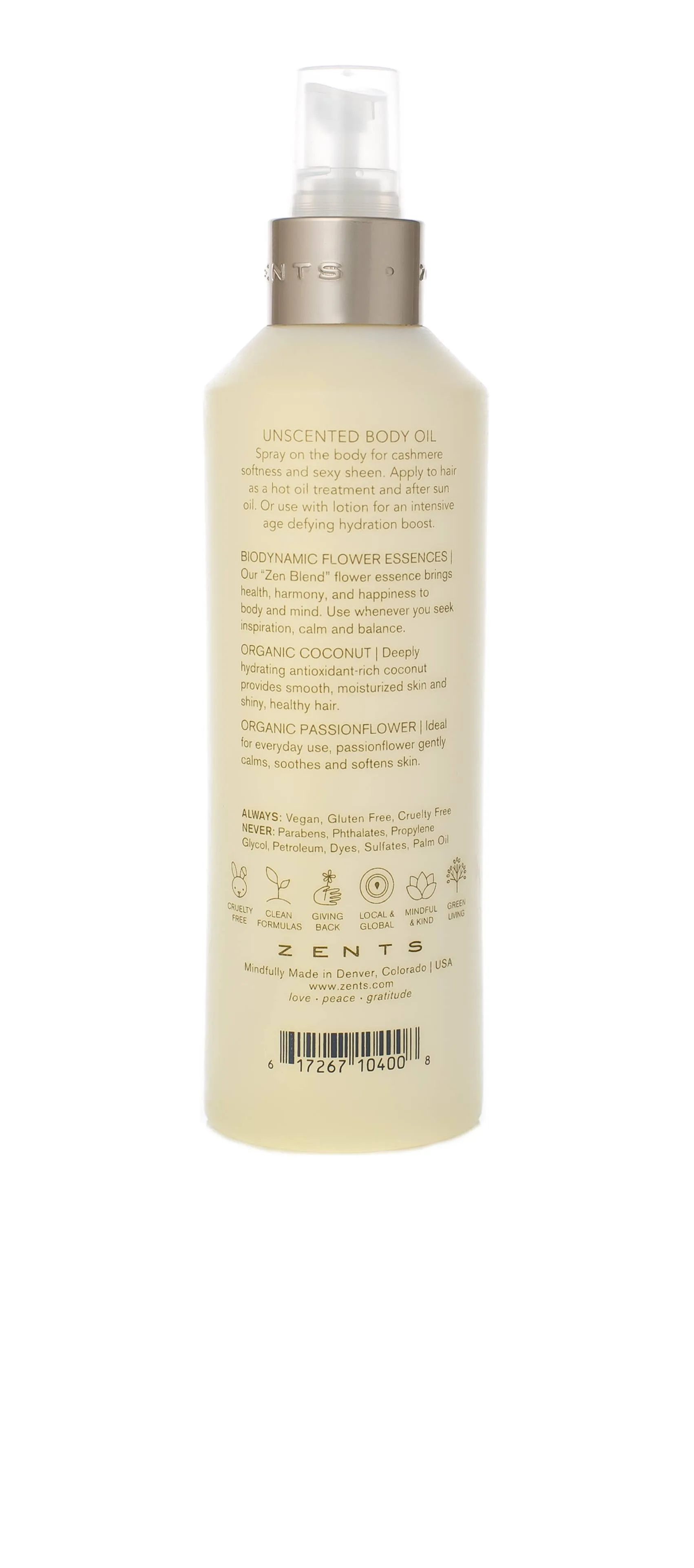 ZENTS Unscented Cashmere Oil